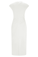 Lorena Cotton Midi Dress - White