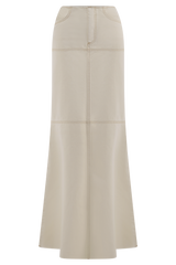 Loretta Denim Maxi Skirt - Ecru