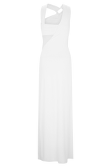 Lottie Slinky Maxi Dress With Split - White