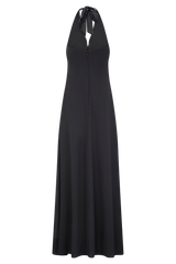 Malakhai Chiffon Halter Maxi Dress - Black