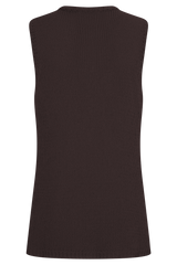 Malani Knit Top With Hardware - Chocolate