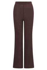 Malani Wide Leg Knit Pants - Chocolate