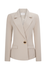 Max Cinched Waist Blazer - Ivory Stone