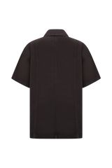 Maya Oversized Denim Shirt - Chocolate
