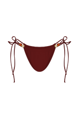 Memphis Beaded Bikini Bottom - Wine