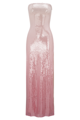Miranda Strapless Sequin Maxi Dress - Ombre Pink