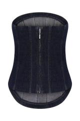 Monte Strapless Denim Corset - Washed Indigo Blue