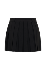Mura Pleated Mini Skirt - Black