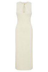 Norah Sleeveless Crepe Midi Dress - Ivory