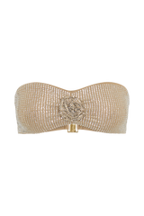 Noreen Rose Diamante Bikini Top - Nude