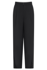 Olie Barrel Leg Suiting Pants - Black