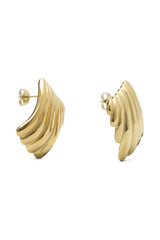 Olympia Textured Square Earrings - Gold