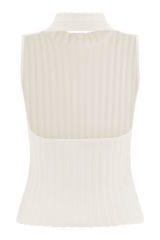 Oona Turtle Neck Knit Top - Ivory