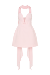 Orellia Strapless Suiting Mini Dress - Soft Pink