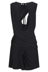 Oria Chiffon Mini Dress - Black