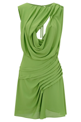 Oria Chiffon Mini Dress - Green