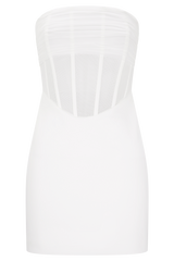 Palmer Mesh Corset Mini Dress - Ivory