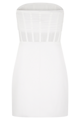 Palmer Mesh Corset Mini Dress - Ivory
