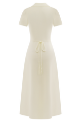 Pearson Short Sleeve Knit Midi Dress - Ivory