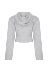 Quinn Zip Up Hoodie - Light Grey Marle