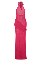 Reece Halter Knit Maxi Dress - Dragonfruit