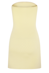 Rian Strapless Knit Mini Dress - Lemon
