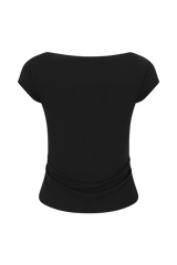 Romana Short Sleeve Mesh Top - Black