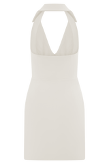 Ruth Cotton Halter Mini Dress - Ivory