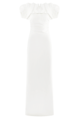 Sariya Sculptural Maxi Dress - White