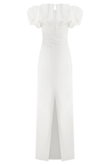 Sariya Sculptural Maxi Dress - White