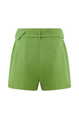 Scout Linen Belted Shorts - Green