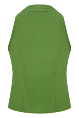 Scout Sleeveless Linen Shirt - Green