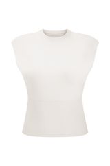 Sharpay Sleeveless Knit Top - Ivory