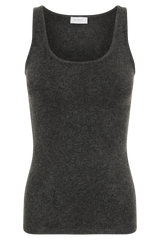 Shyann Sleeveless Longline Knit Top - Charcoal Marle