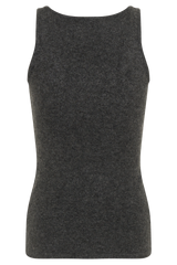 Shyann Sleeveless Longline Knit Top - Charcoal Marle
