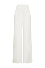 Silas High Waist Pants - White