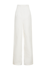Silas High Waist Pants - White
