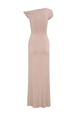 Tamsin Short Sleeve Modal Maxi Dress - Mushroom