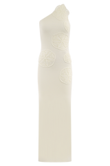 Teneika Crochet Knit Maxi Dress - Ivory
