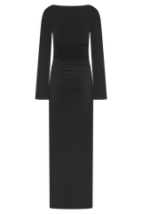 Vienna Slinky Cut Out Maxi Dress - Black