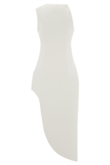 Virginia Suiting Embroidered Midi Dress - White