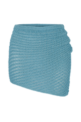 Waverley Metallic Knit Mini Skirt - Blue