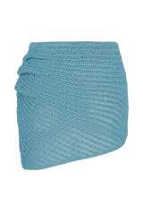 Waverley Metallic Knit Mini Skirt - Blue