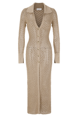 Waverley Metallic Knit Swim Cover Up - Gold