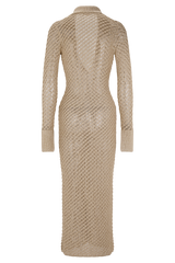 Waverley Metallic Knit Swim Cover Up - Gold