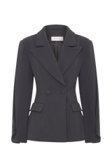 Wesley Structured Blazer - Charcoal Shadow