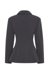 Wesley Structured Blazer - Charcoal Shadow