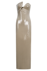 Winston Strapless Sequin Maxi Dress - Taupe