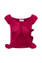Haisley Off Shoulder Knit Top - Raspberry