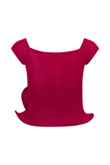Haisley Off Shoulder Knit Top - Raspberry